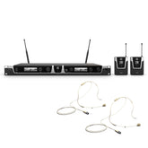 LD Systems U518 BPHH 2 Wireless Mic System with 2x Bodypack and 2x Headset beige